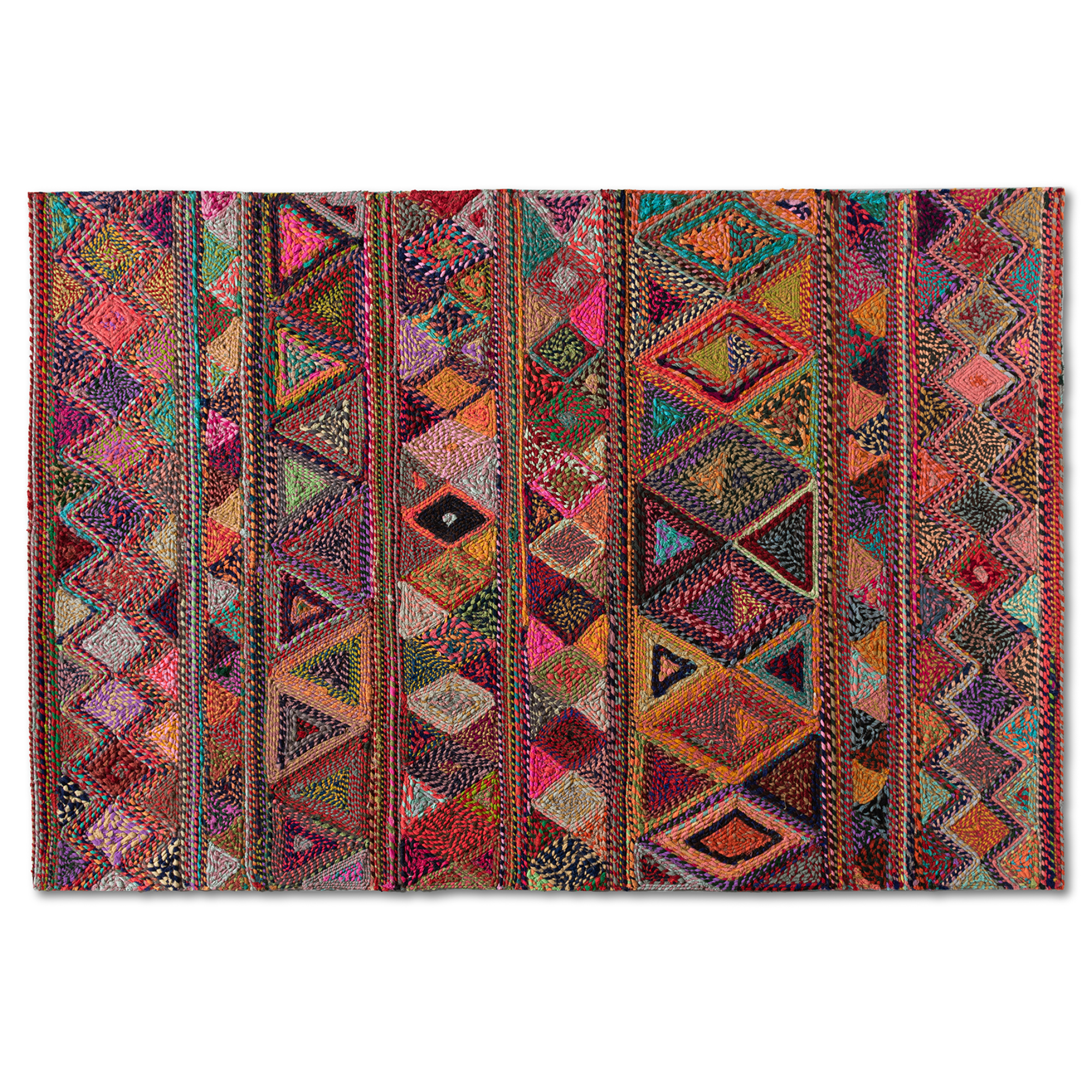 Baxton Studio Bagleys Modern and Contemporary Multi-Colored Handwoven Fabric Area Rug